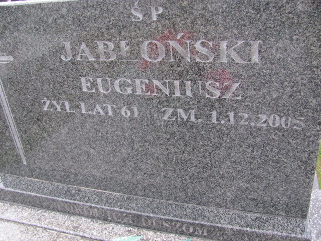 Eugeniusz Jabłoński 1944 Lubartów - Grobonet - Wyszukiwarka osób pochowanych