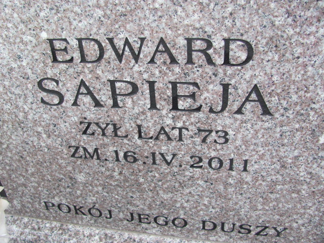 Edward Sapieja 1937 Lubartów - Grobonet - Wyszukiwarka osób pochowanych