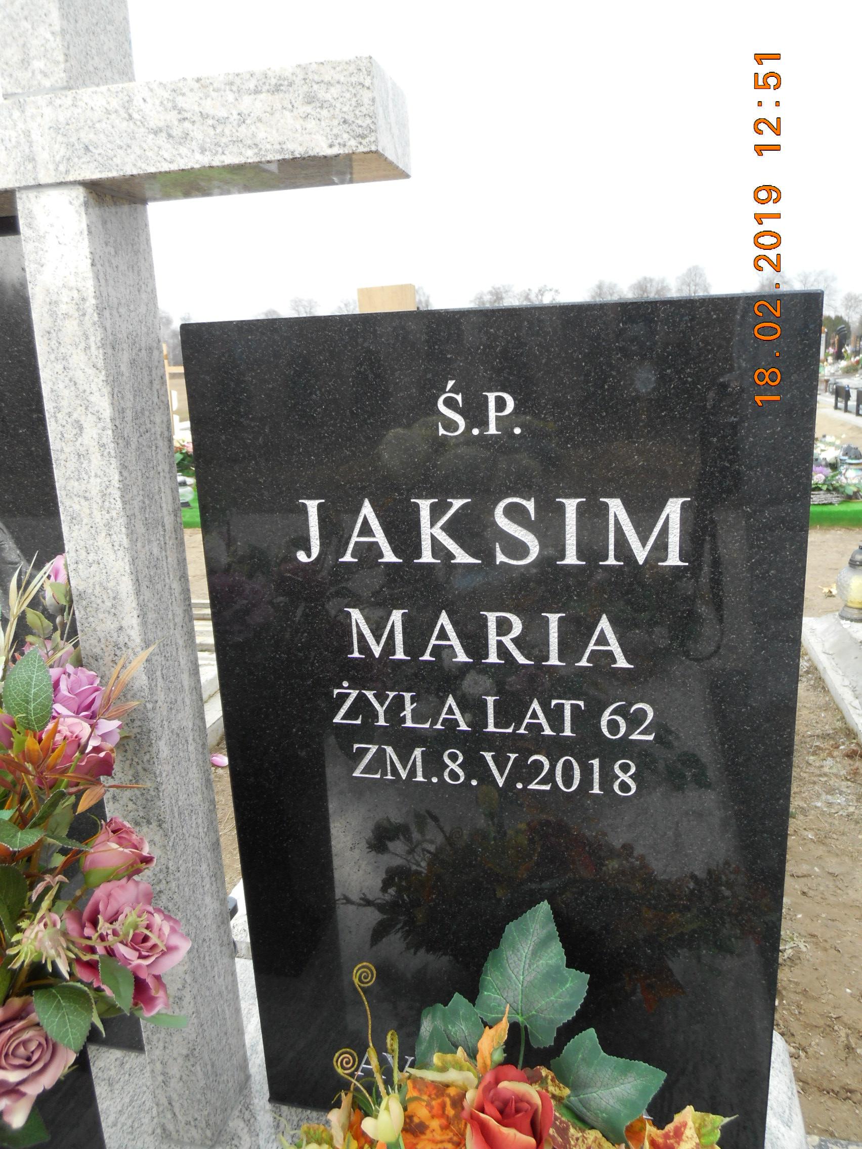 Maria Jaksim 1956 Lubartów - Grobonet - Wyszukiwarka osób pochowanych